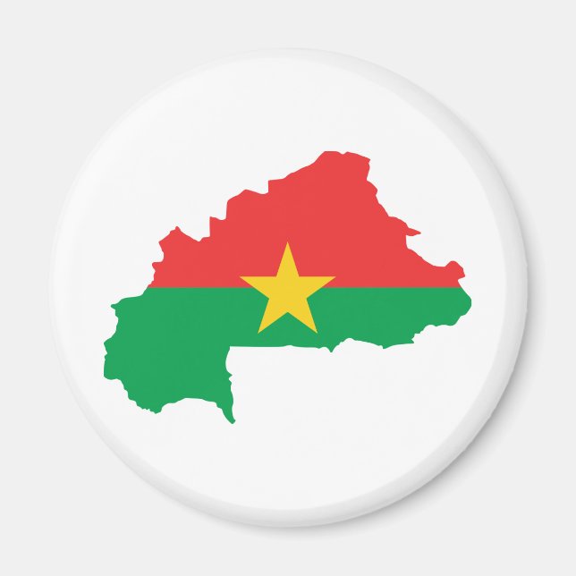 Burkina Faso Flaggenplan BF Magnet (Vorne)