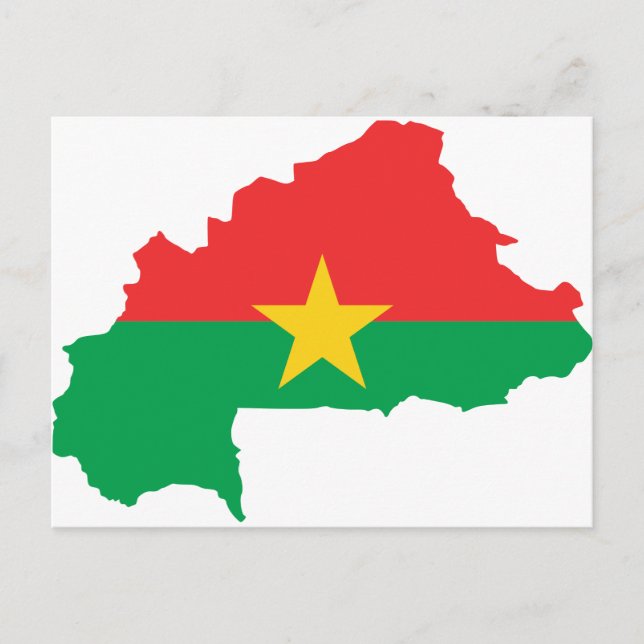 Burkina Faso Flaggenplan BF Postkarte (Vorderseite)