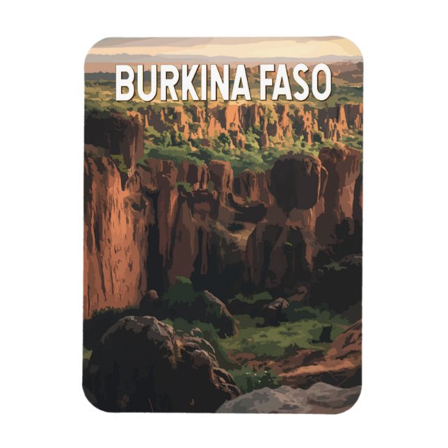 Burkina Faso Illustration Kunst, Dichtung und Musi Magnet (Vertikal)