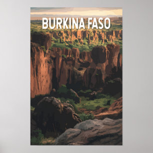 Burkina Faso Illustration Kunst, Dichtung und Musi Poster