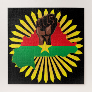 Burkina Faso Karte, Flagge und Revolution Fest