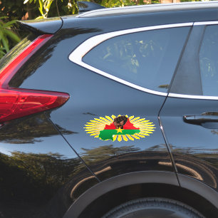 Burkina Faso Karte, Flagge und Revolution Fest Aufkleber