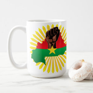 Burkina Faso Karte, Flagge und Revolution Fest Kaffeetasse