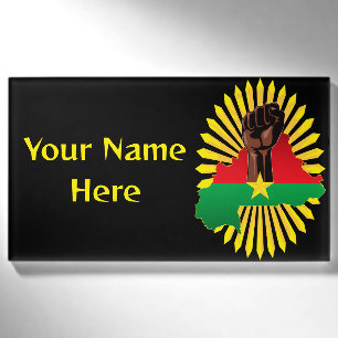 Burkina Faso Karte, Flagge und Revolution Fest Namenschild