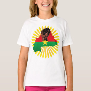 Burkina Faso Karte, Flagge und Revolution Fest T-Shirt