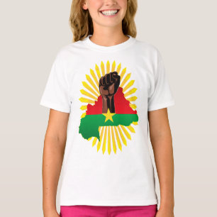 Burkina Faso Karte, Flagge und Revolution Fest T-Shirt