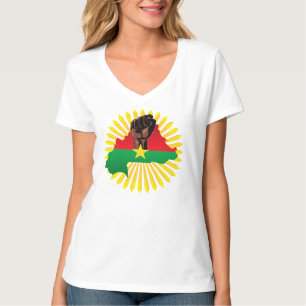 Burkina Faso Karte, Flagge und Revolution Fest T-Shirt