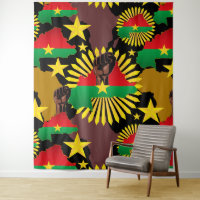 Burkina Faso Karte, Flagge und Revolution Fest