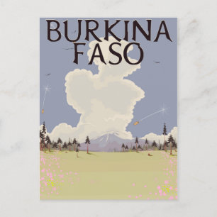 Burkina Faso Landschaft Reiseplakat Druck Postkarte