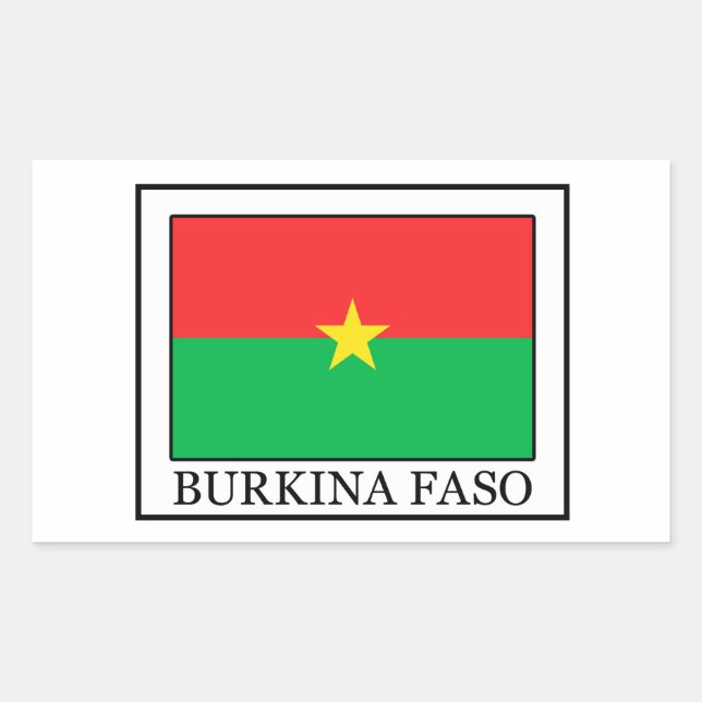 Burkina Faso Rechteckiger Aufkleber (Vorderseite)