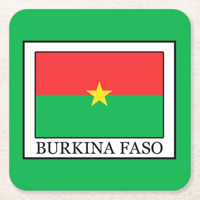 Burkina Faso Rechteckiger Pappuntersetzer (Vorderseite)