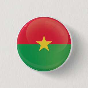Burkina Faso Round-Icon-Flagge Button