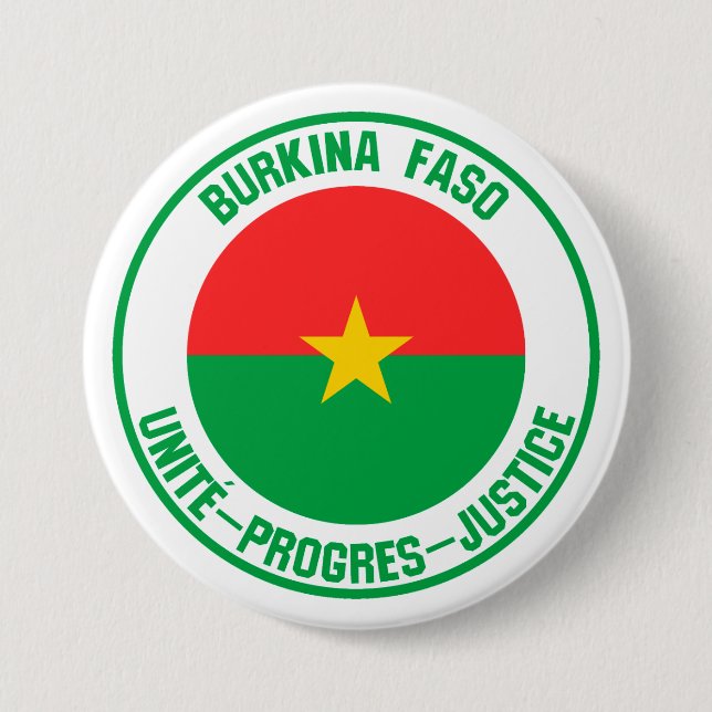 Burkina Faso RundEmblem Button (Vorderseite)