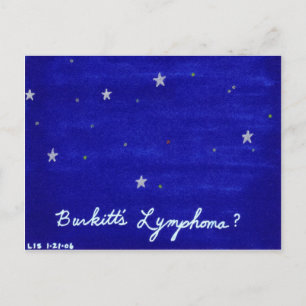 Burkitt-Lymphoma-Postkarte Postkarte