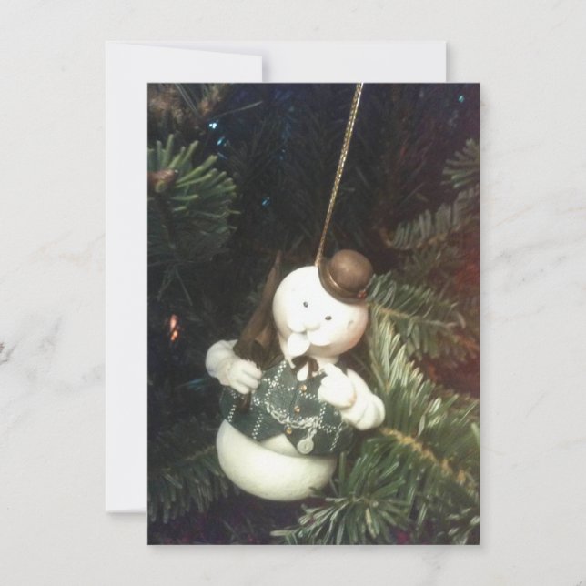 Burl Ives Snowman Carte postale de Noël (Devant)