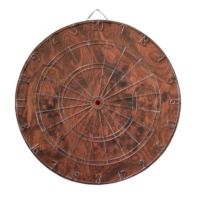 Burl Mahogany Holztextur Dartscheibe (vorne)