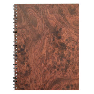 Burl Mahogany Holztextur Notizblock