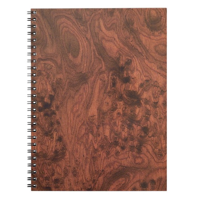 Burl Mahogany Holztextur Notizblock (Vorderseite)