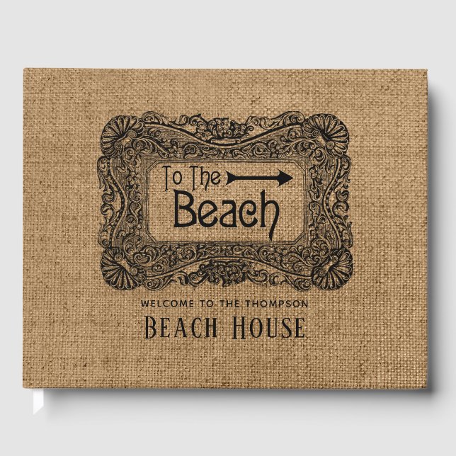 Burlap Beach House Gästebuch (Vorderseite)