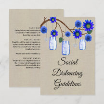 Burlap Blue Floral Mason Jar Sicherheitsmaßnahmen