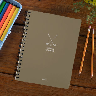 Burlap Brown Golf Club Persönliche Woche Planer