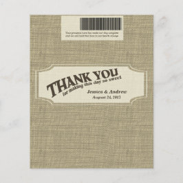 Burlap Candy Bar Wrapper Favor