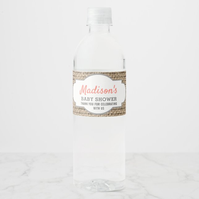 Burlap Country Baby Dusche (Vorderseite)