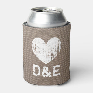 Burlap Country schicke Hochzeit kann Kühler mit He Dosenkühler