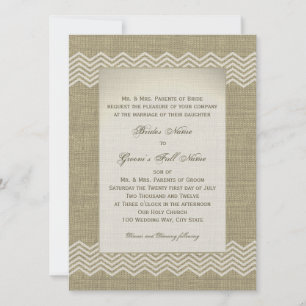 Burlap Country Wedding Einladung