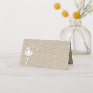 Burlap Floral Plaqué Cartes de Place