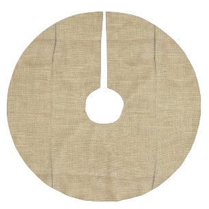Burlap Gunny Sack Polyester Weihnachtsbaumdecke