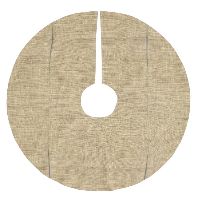 Burlap Gunny Sack Polyester Weihnachtsbaumdecke (Vorderseite)
