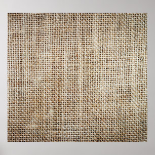 Burlap Hessian Hintergrundtextur Poster