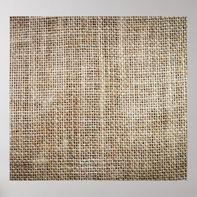 Burlap Hessian Hintergrundtextur Poster (Vorne)