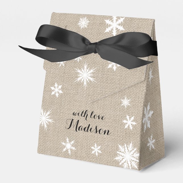 Burlap Holiday Geschenkboxen Geschenkschachtel (Vorderseite)