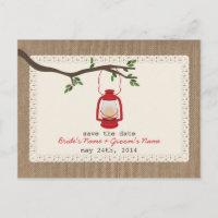 Burlap Inspiriert LaternenWedding Save the Date