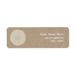 Burlap-Inspiriert Sand-Dollar-Adressetiketten