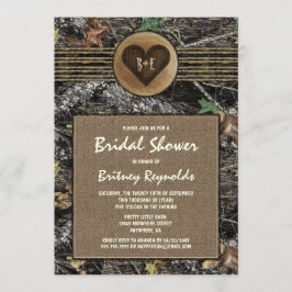 Burlap + Jagd Camouflage Brautdusche Einladungen