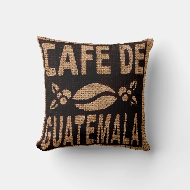 BURLAP KAFFEE BAG DURCH PILLOWS GUATEMALAN KISSEN (Vorderseite)