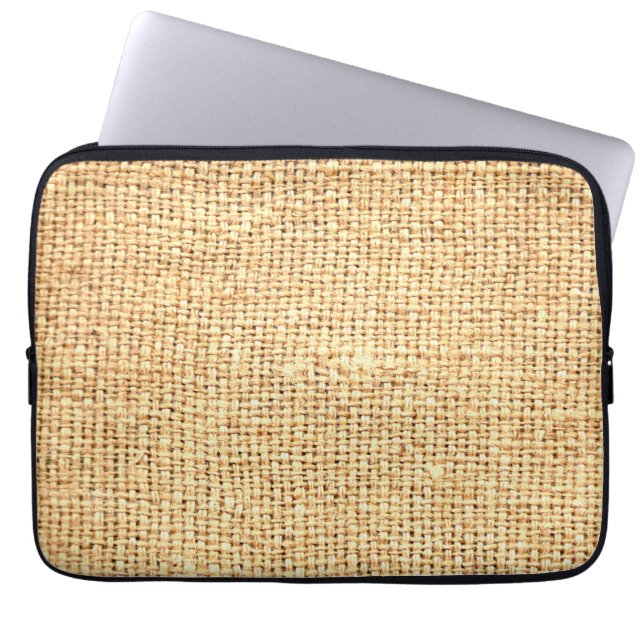 Burlap-Kaffeesack Laptopschutzhülle (Vorderseite)