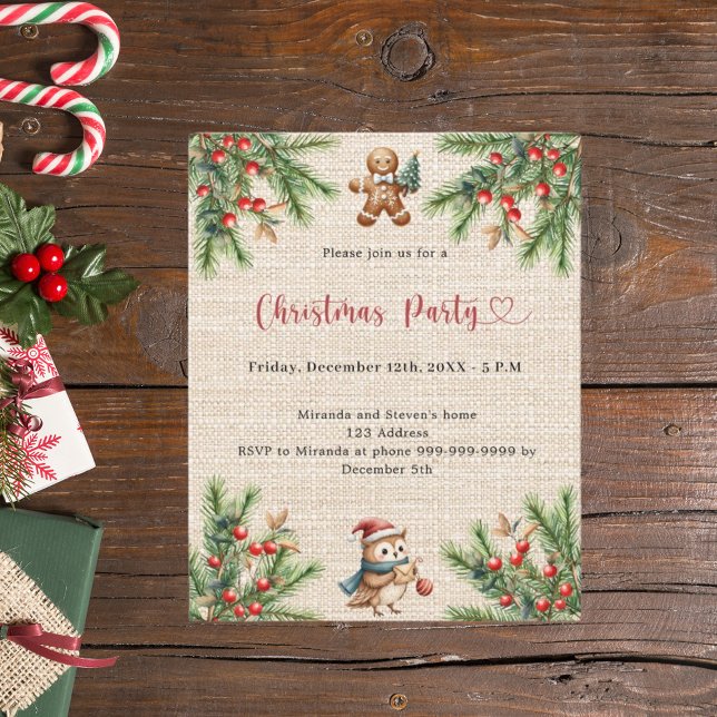 Burlap-Kiefer natürliche Weihnachtszeit-Party Einl (Von Creator hochgeladen)