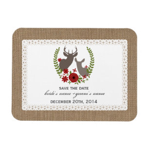 Burlap + Lace Inspiriert Hirn Weihnachten Rett Dat Magnet