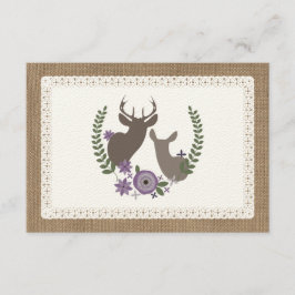 Burlap & Lace Inspiriert Lila Wreath Monogram UAWG RSVP Karte