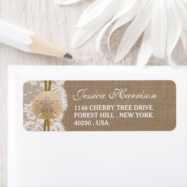 Burlap, Lace & Sand Dollar Beach Brautparty (Insitu)