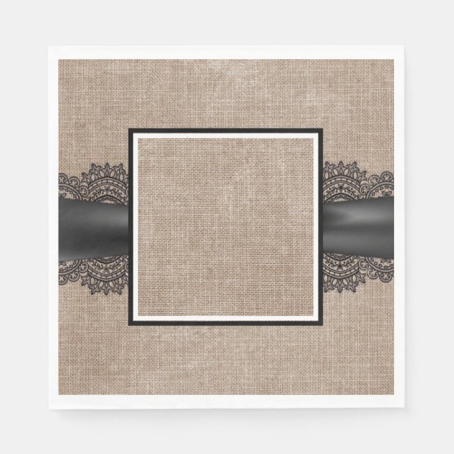 Burlap-, Liner- und Spitzen-Servietten Serviette (Vorderseite)