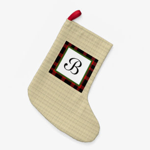 Burlap Look Weihnachten paraphiert Kleiner Weihnachtsstrumpf
