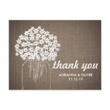 Burlap Mason Jar Blume Hochzeit Vielen Dank
