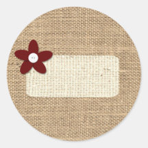 Burlap Mason Jar Labels