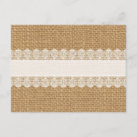 Burlap mit zarter Spitze - Shabby Chic Style