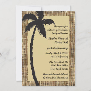 Burlap Palm Tree - Einladung Hochzeit